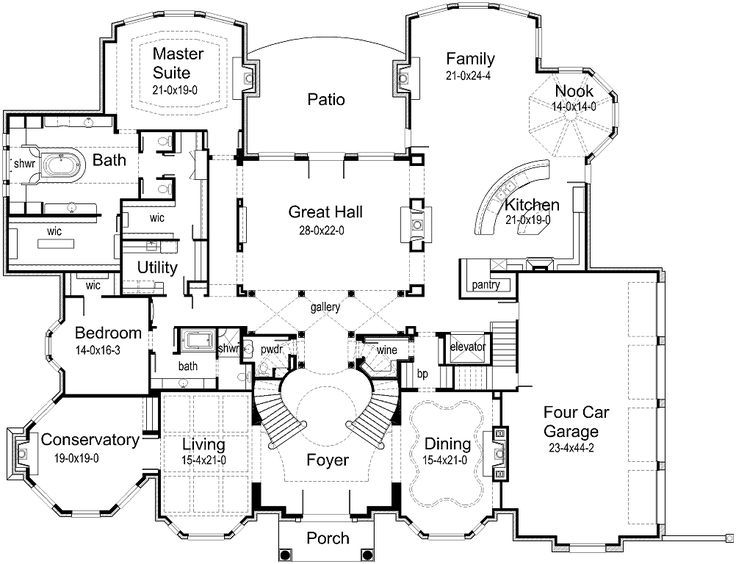 10000 Sq Ft House Plans Printable Templates Free - 10000 SQ FT Ranch Style House Plans