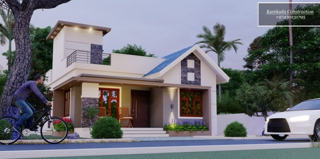 1030 Sq Ft 2BHK Modern Single Floor House And Free Plan Home Pictures - 1030 SQ FT House Plan