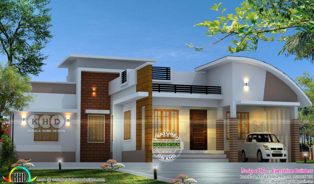 1200 Sq ft 2 BHK Single Floor Home Plan Kerala Home Design And Floor  - 2 Bhk House Plan In 1200 SQ FT East Facing
