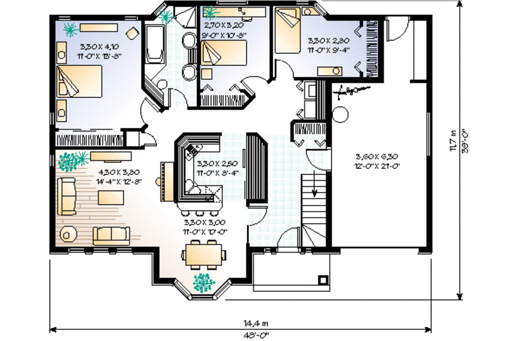 1250 Sq Ft Bungalow House Plans Plougonver - 1250 SQ FT Bungalow House Plans