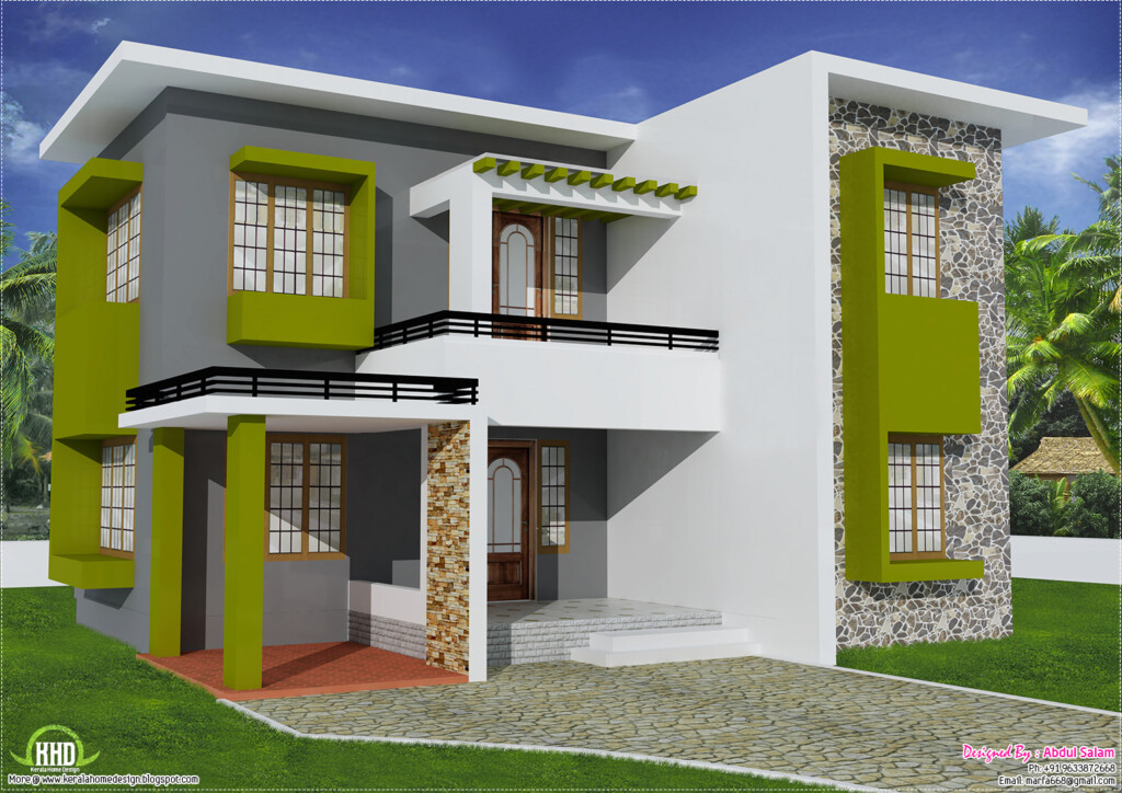 1700 Sq feet Flat Roof Home Design Kerala Home Design And Floor Plans  - 1700 SQ FT House Plans India