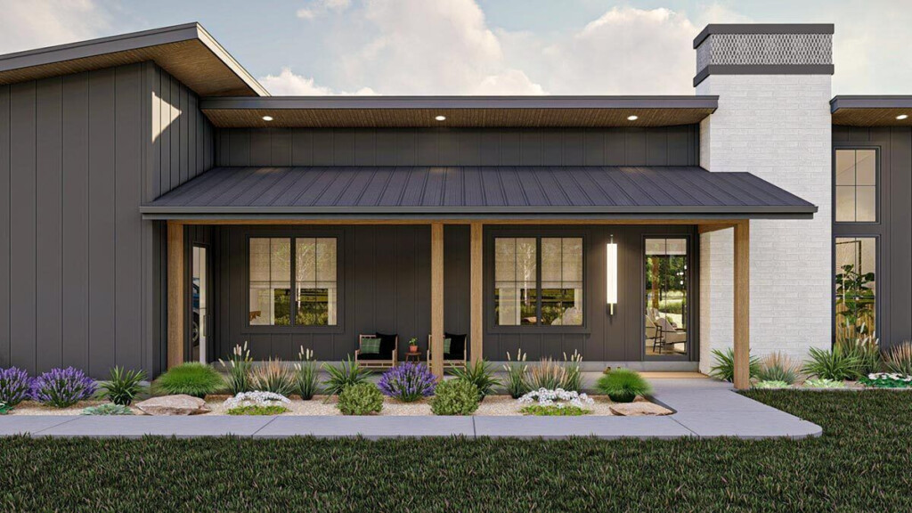 1700 Square Foot Modern Barndominium Style House Plan 623187DJ  - 1700 SQ FT House Craftsman Open Floor Plan