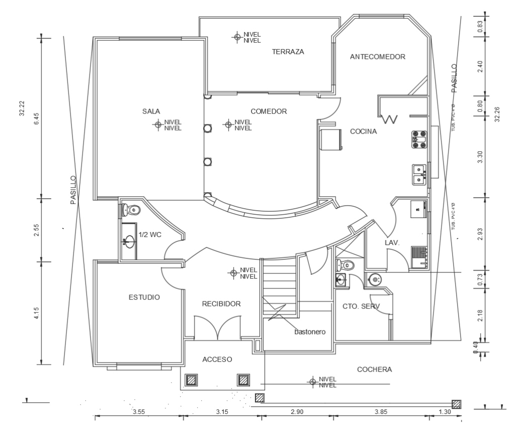 180 Square Meter House Layout Plan AutoCAD Drawing Download DWG File  - 180 SQ FT House Plans