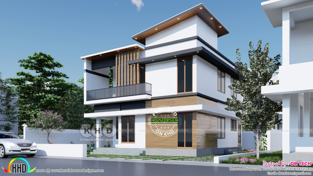 2 Bedroom 1450 Sq ft Modern House Plan Kerala Home Design And Floor  - 1450 Sq.Ft House Plan