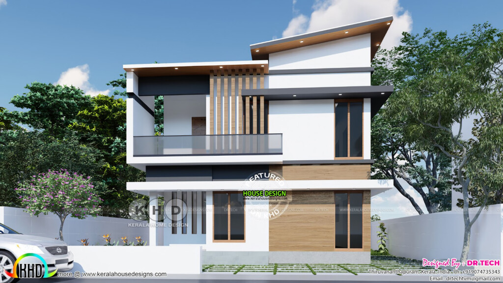 2 Bedroom 1450 Sq ft Modern House Plan Kerala Home Design And Floor  - 1450 SQ FT House Plans With Basement