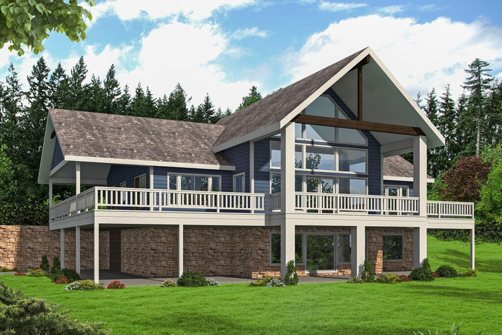 2 Story 2 Bedroom 2400 Square Foot Mountain Or Lake House With Massive  - 2400 SQ FT Two Story House Plans
