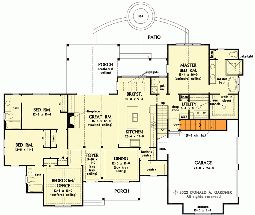 2300 Sq Ft Modern Farmhouse With Home Office Option And Bonus Expansion  - 2300 SQ FT House Floor Plans