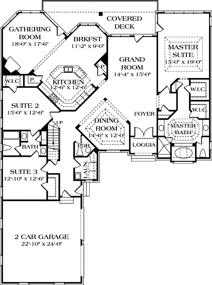 2700 Sq Ft Ranch House Plan 180 1011 3 Bedrm Home ThePlanCollection - 2700 SQ FT Ranch Style House Plans