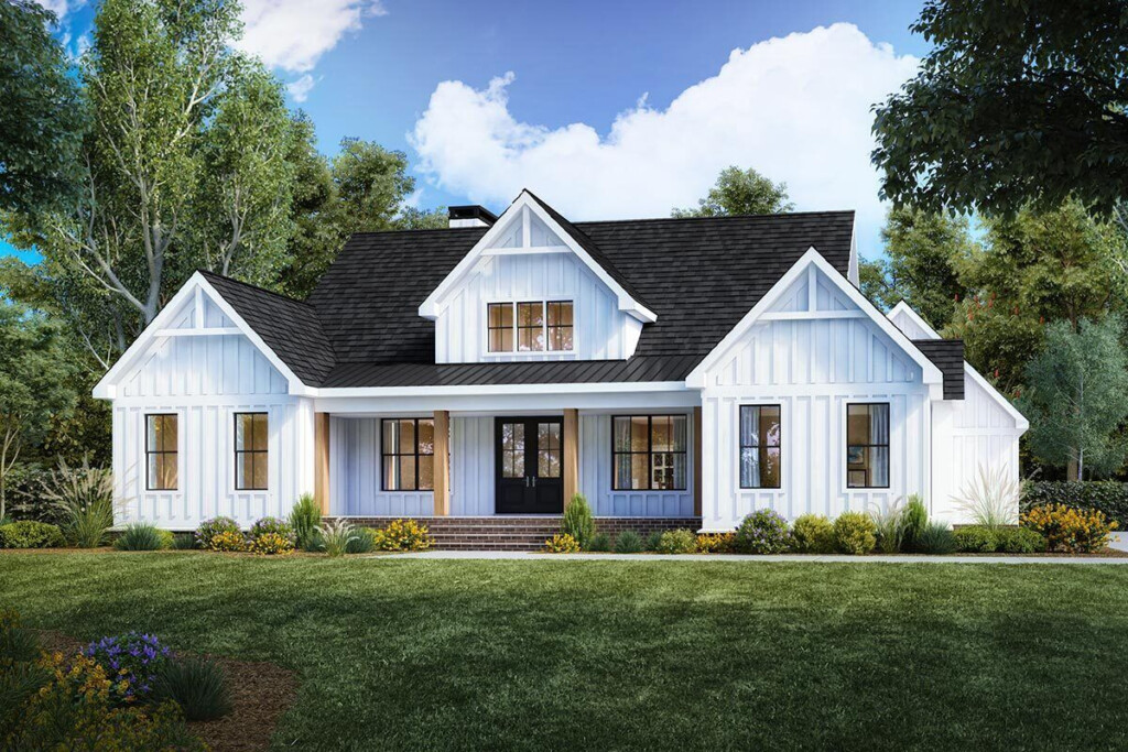 3 Bed Modern Farmhouse Plan Under 2500 Square Feet 800000GDP  - 2500 SQ FT House Farmhouse Plans