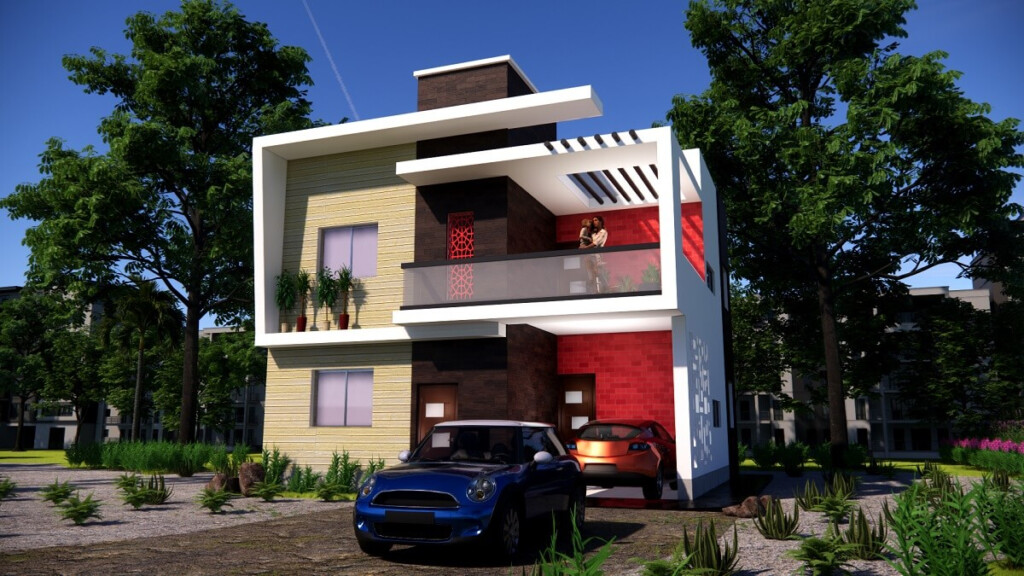 30x30 Feet Morden House Plan 3BHK 900 SQFT Home Design With Car  - 3Bhk House Plan In 900 SQ FT