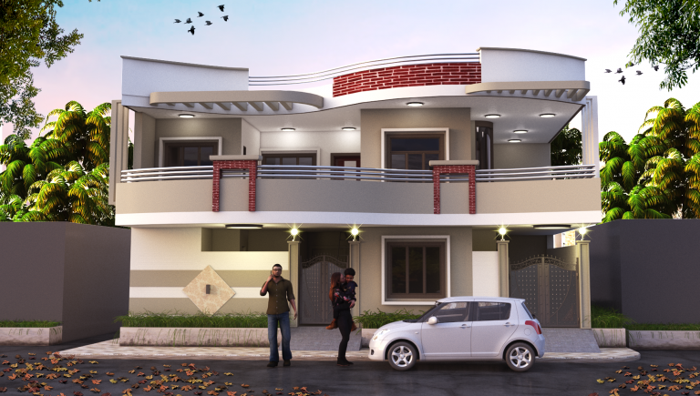 30X45 1350 Sq Ft 2 Story Duplex House Plan Sheikhupura IQBAL  - 1350 SQ FT Duplex House Plans