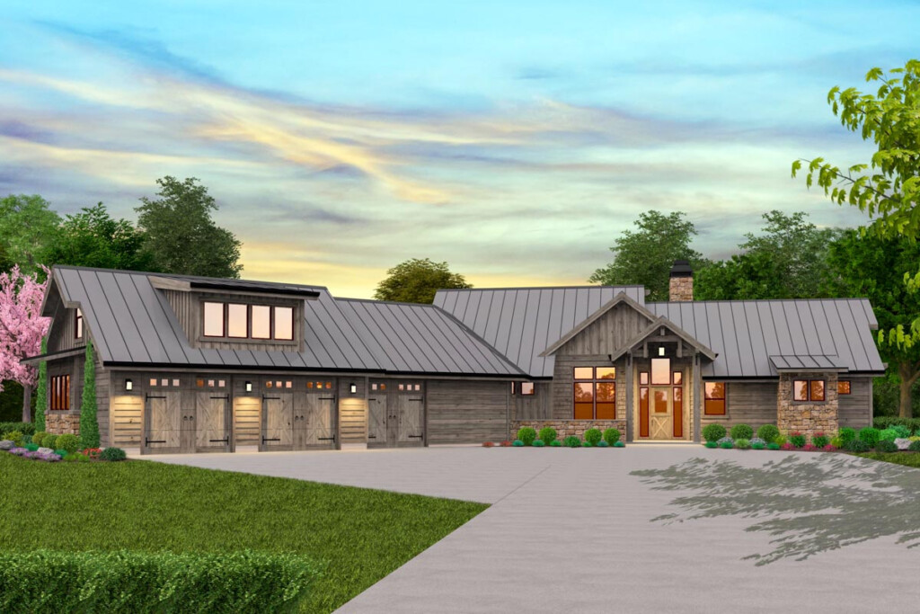 3500 Square Foot Rustic Mountain Ranch House Plan With Apartment Above  - 3500 SQ FT House Plans Price