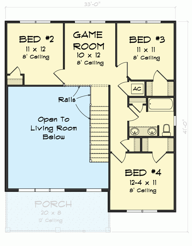 4 Bedroom Farmhouse Cottage House Plan Under 2000 Sq Ft 52332WM  - Cottage House Plans Under 2000 SQ FT