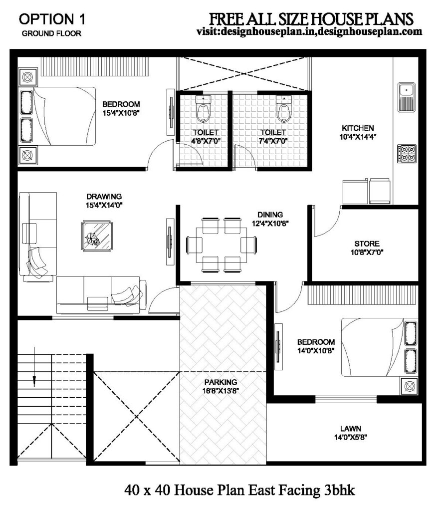 40x40 House Plan 1600 Sq Ft 3bhk New Modern House Plan Images And  - 1600 SQ FT House Plan East Facing