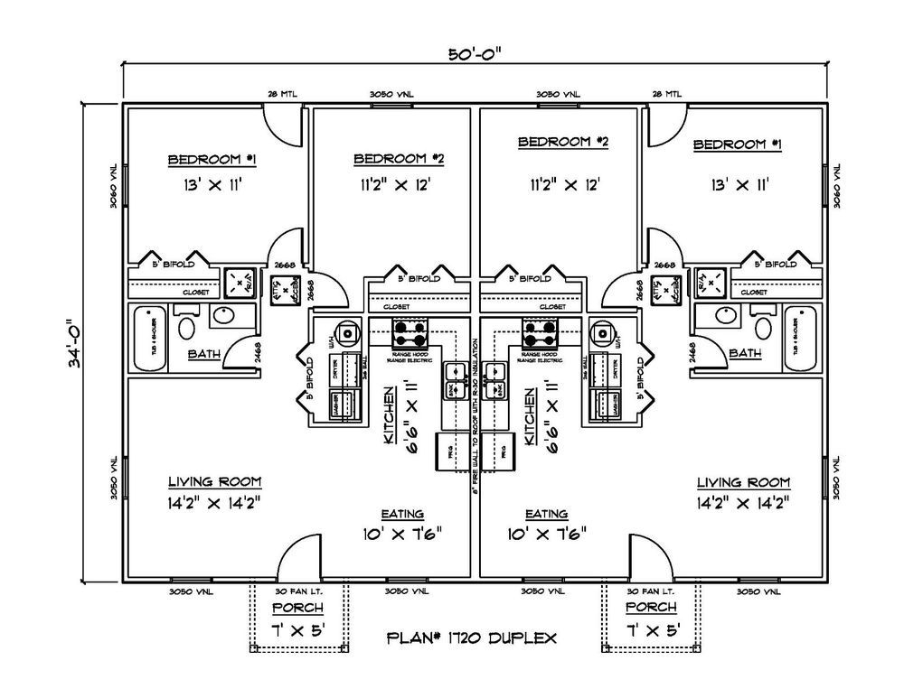 44 Duplex House Plans 700 Sq Ft Great House Plan  - 1700 SQ FT Duplex House Plans