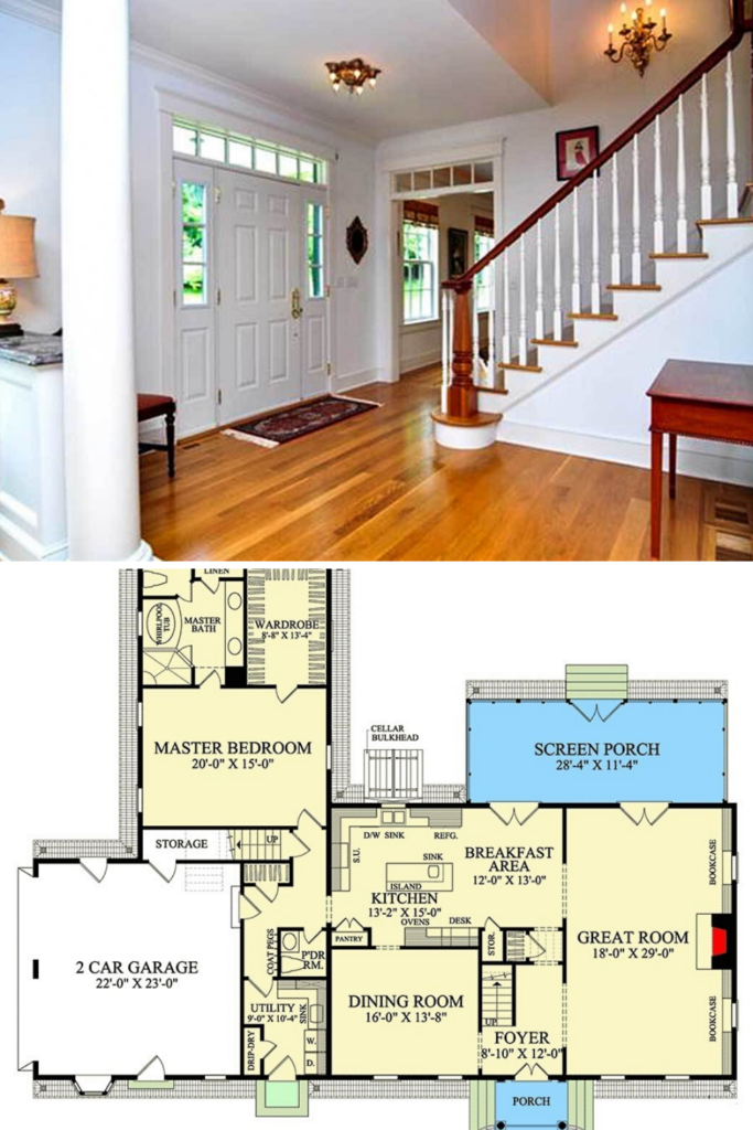 5 Bedroom Two Story Colonial Home With Private Primary Suite Floor  - Basic 1900 SQ FT 2 Story House Plans