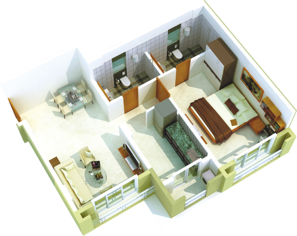 580 Sq Ft 1 BHK 2T Apartment For Sale In Poddar Housing Samruddhi Hill  - 580 SQ FT House Plan
