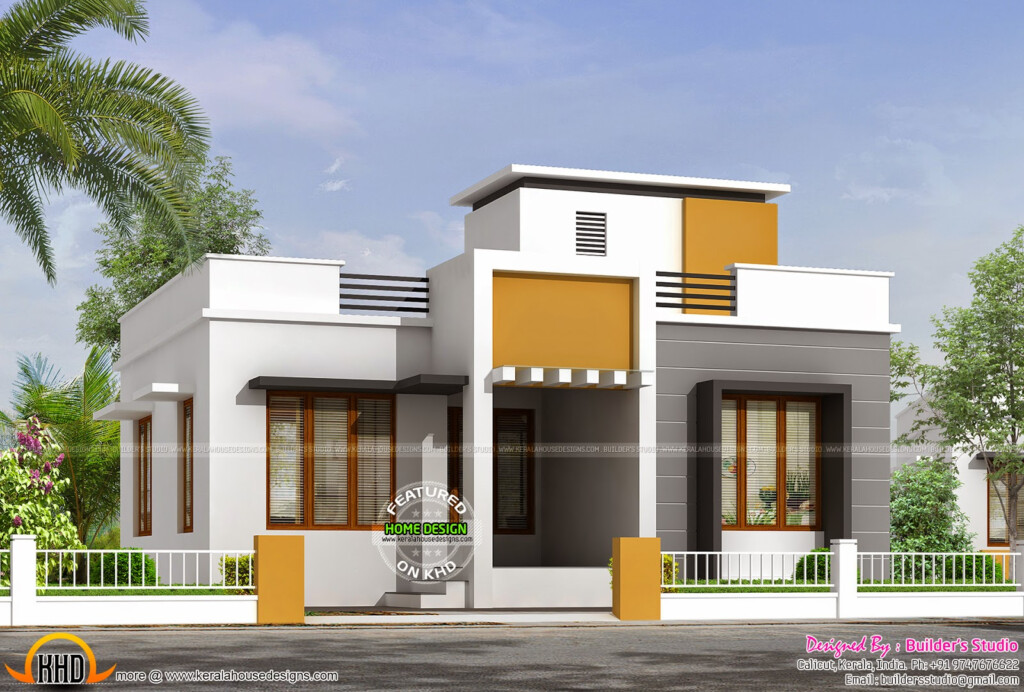 850 Sq ft Flat Roof One Floor Home Kerala Home Design And Floor Plans  - 850 SQ FT Indian House Plan