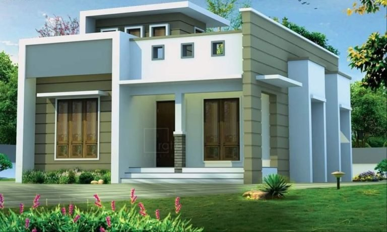 950 Sq Ft 2BHK Contemporary Style Single Storey House And Free Plan  - House Plan 950 SQ FT