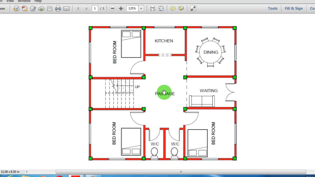 990 Sqft 3bhk House Plan 990 Sqft House Design 30 X 33 House Plan  - 990 SQ FT House Plan