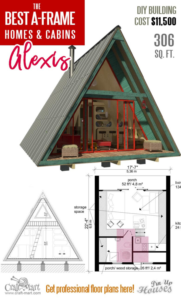 A Frame House Plans - A Frame House Plans 800 SQ FT