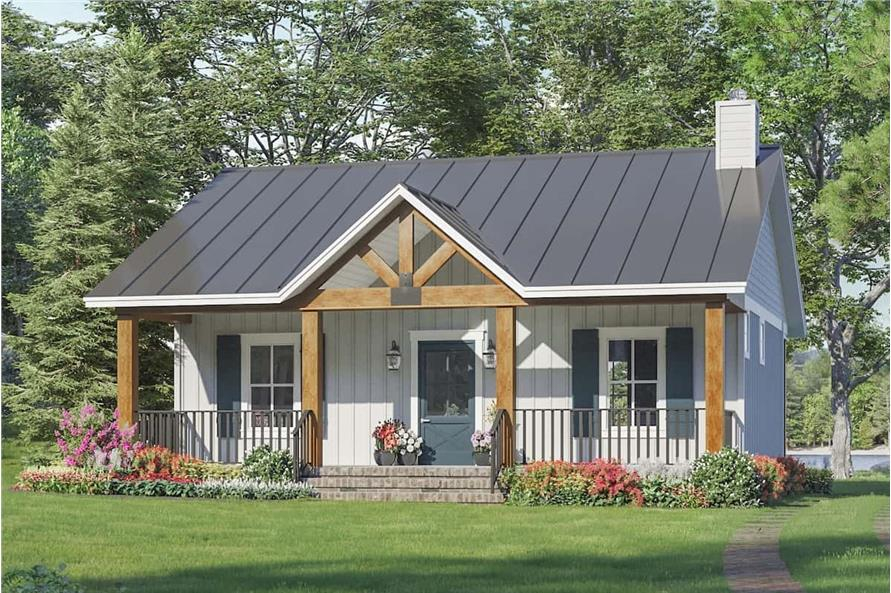 Affordable Small Home 1 Bed 1 5 Bath 872 Sq Ft Plan 141 1324 - 872 SQ FT House Plan