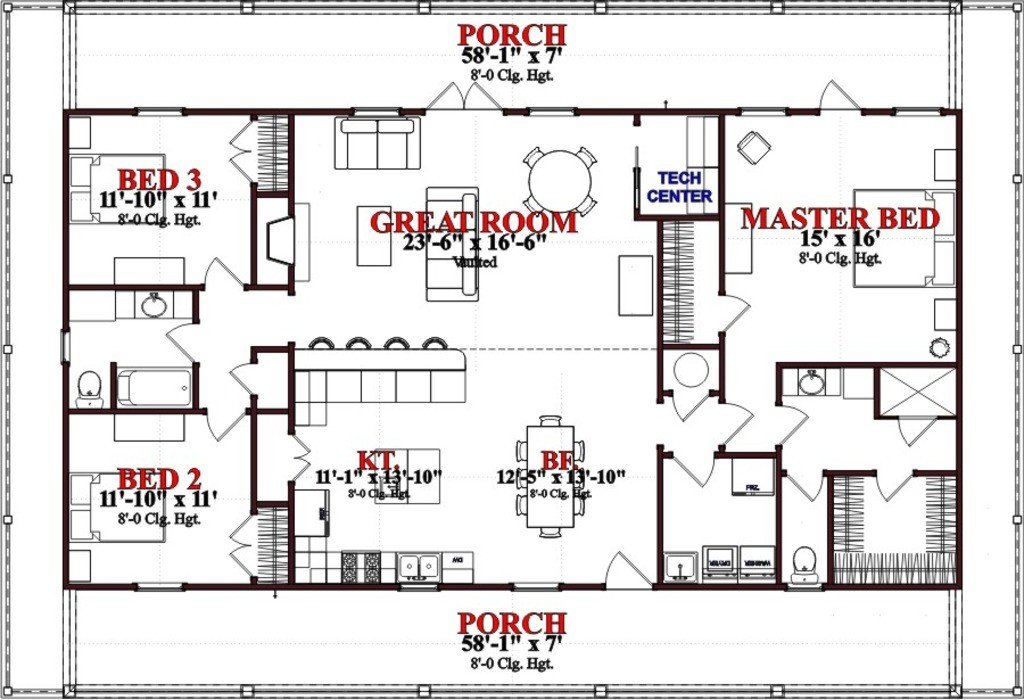 Beautiful 1800 Sq Ft Ranch House Plans New Home Plans Design - 1800 SQ FT House Plans No Garage