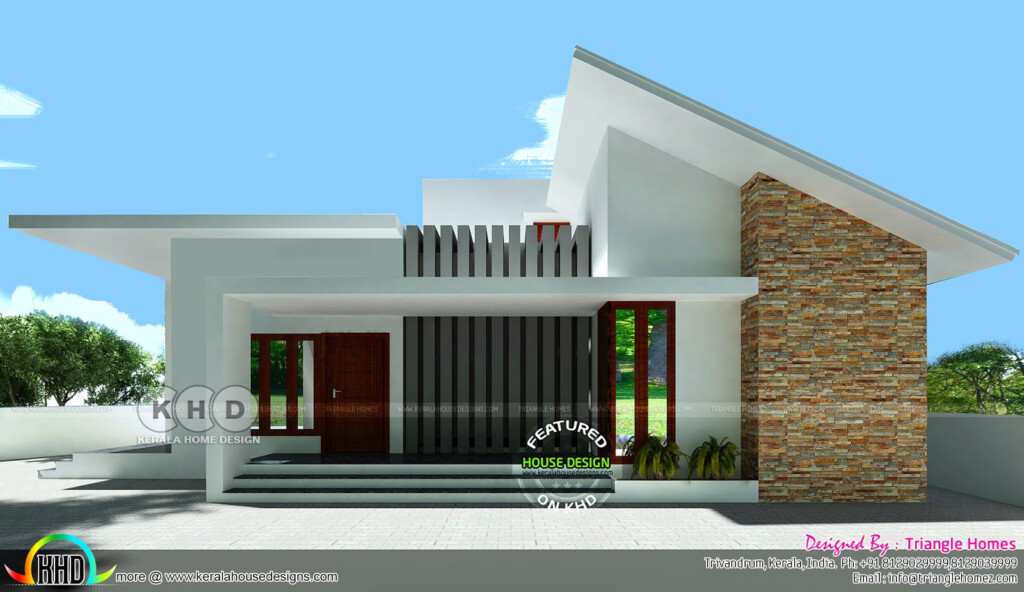 Contemporary 1200 Sq ft Single Storied Home Kerala Home Design And  - Contemporary House Plans 1200 SQ FT