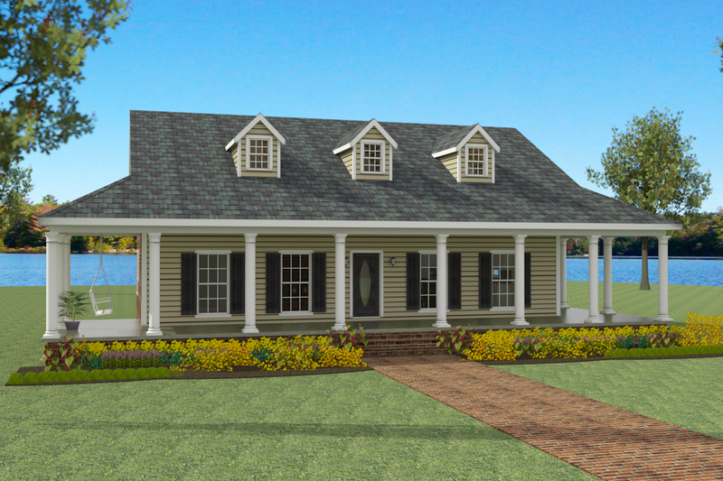 Country Style House Plan 3 Beds 2 Baths 1716 Sq Ft Plan 44 196  - 1960S 3 Br Ranch House Plan 1716 SQ FT