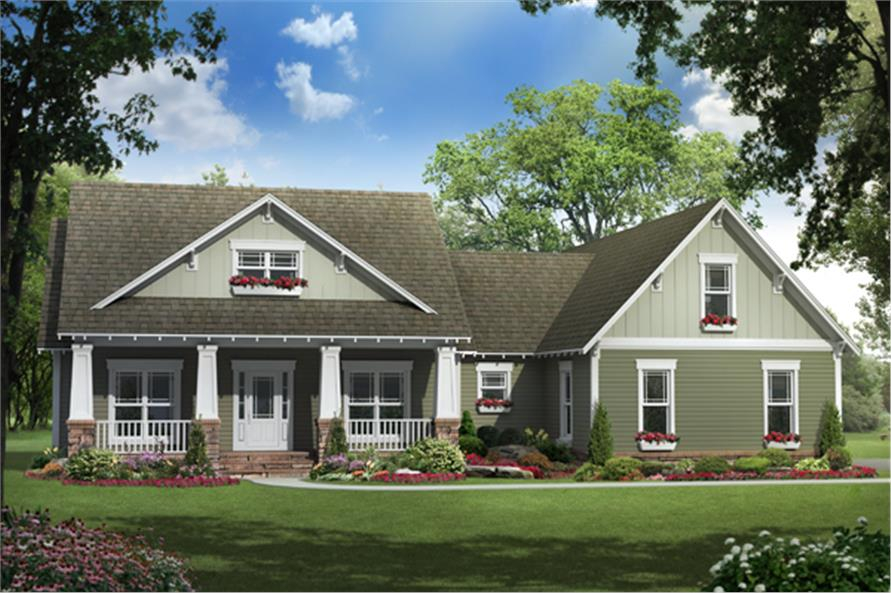 Craftsman House Plan 141 1144 3 Bedrm 1900 Sq Ft Home  - 1900 SQ FT House Plans With 3 Bedrooms