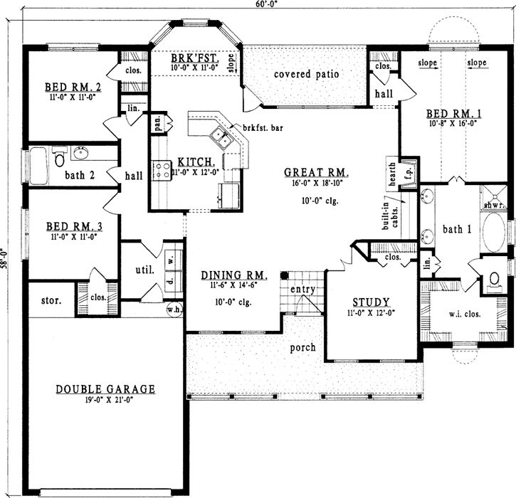 Exploring House Plans 2000 Sq Ft One Level House Plans - 2000 To2200 SQ FT House Plans One-Story