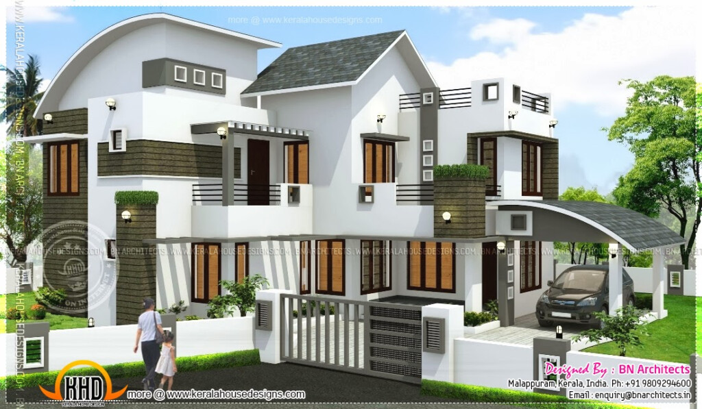 Free Floor Plan Of 2160 Sq feet House Kerala Home Design And Floor  - 2160 SQ FT House Plan In India