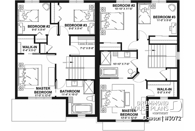 House Plan 3 Bedrooms 1 5 Bathrooms 3072 Drummond House Plans - 1.5 Story House Plans With Open Floor Plan SQ FT