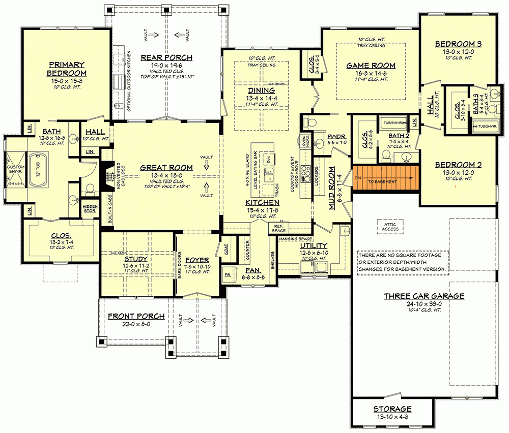 House Plans Floor Plans - 1.5 Story House Plans With Open Floor Plan SQ FT