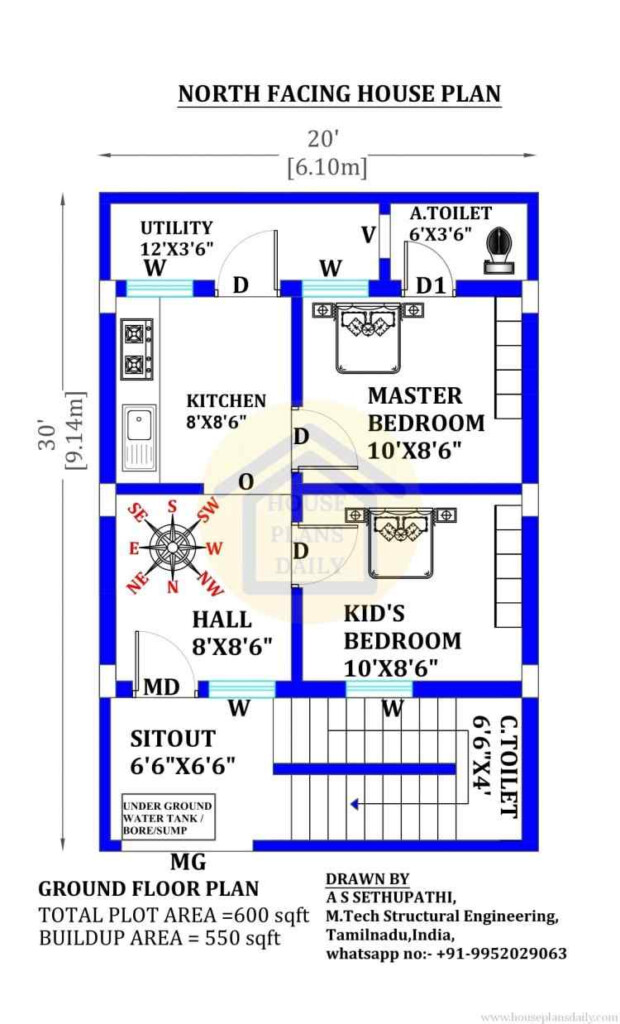 How Do Luxury Dream Home Designs Fit 600 Sq Foot House Plans  - Dream House 600 SQ FT House Plans 2 Bedroom 3D