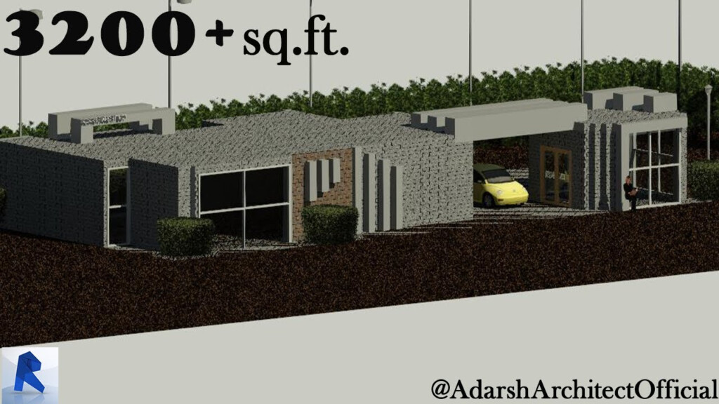 HOW TO DESIGN 3200 sq ft MODERN HOME REVIT 3D VIEW SIMPLE PLAN  - 3200 SQ FT Simple House Plans