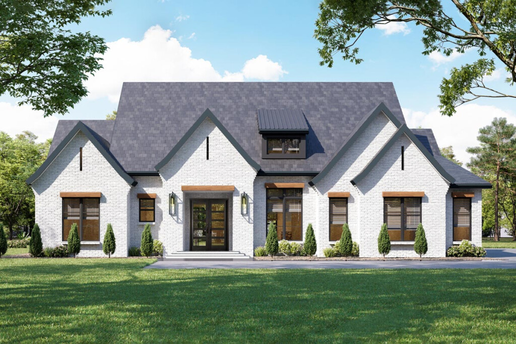 Modern Farmhouse Plan Under 2500 Square Feet With Optional Bonus Room  - 2500 SQ FT House Farmhouse Plans