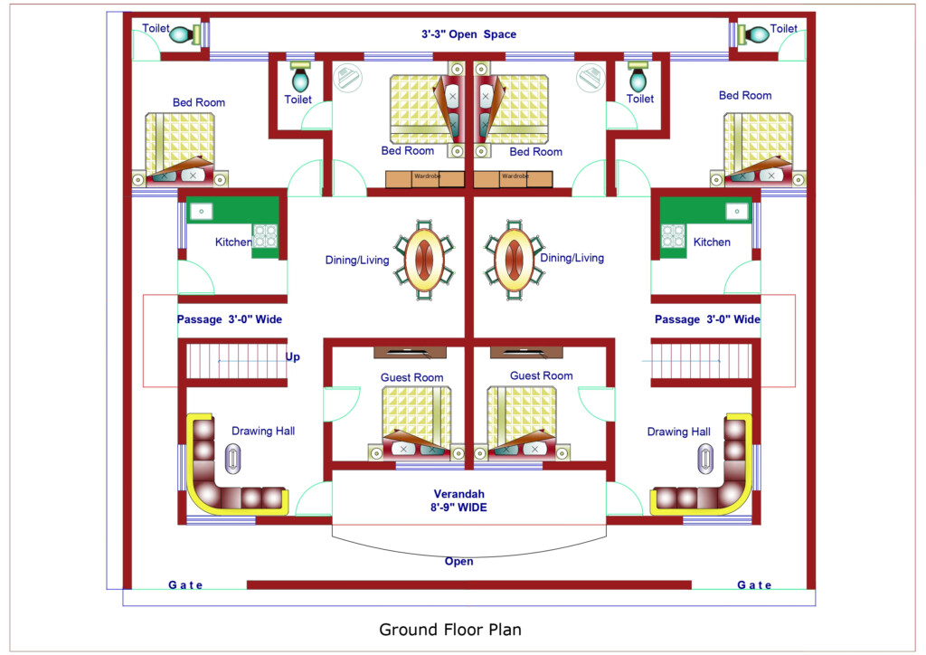 Modern Single Floor House Plan In India 3000 Sqft Nuvo Nirmaan - House Plan For 3000 SQ FT Plot