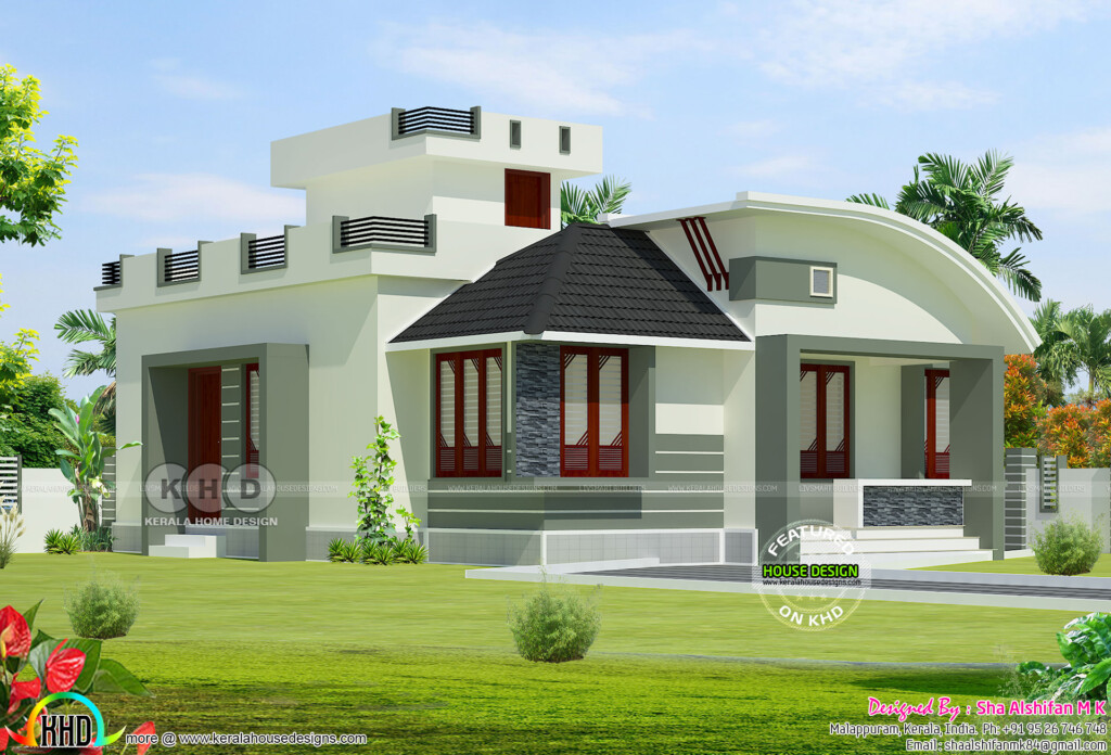Modern Single Storied 2 Bedroom Home 950 Sq ft Kerala Home Design And  - 950 SQ FT House Plans In India
