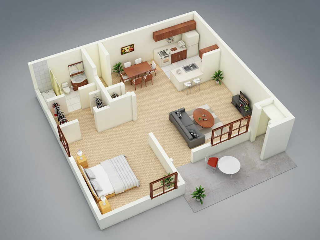 Our 750 Sq Ft One Bedroom One Bathroom Garden Homes Feature An Open  - 750 SQ FT House Plans Designs