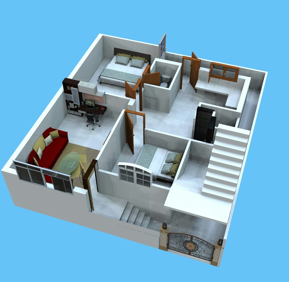 Parbhani Home Expert 30 33 990 Sq ft Plan - 990 SQ FT House Plan