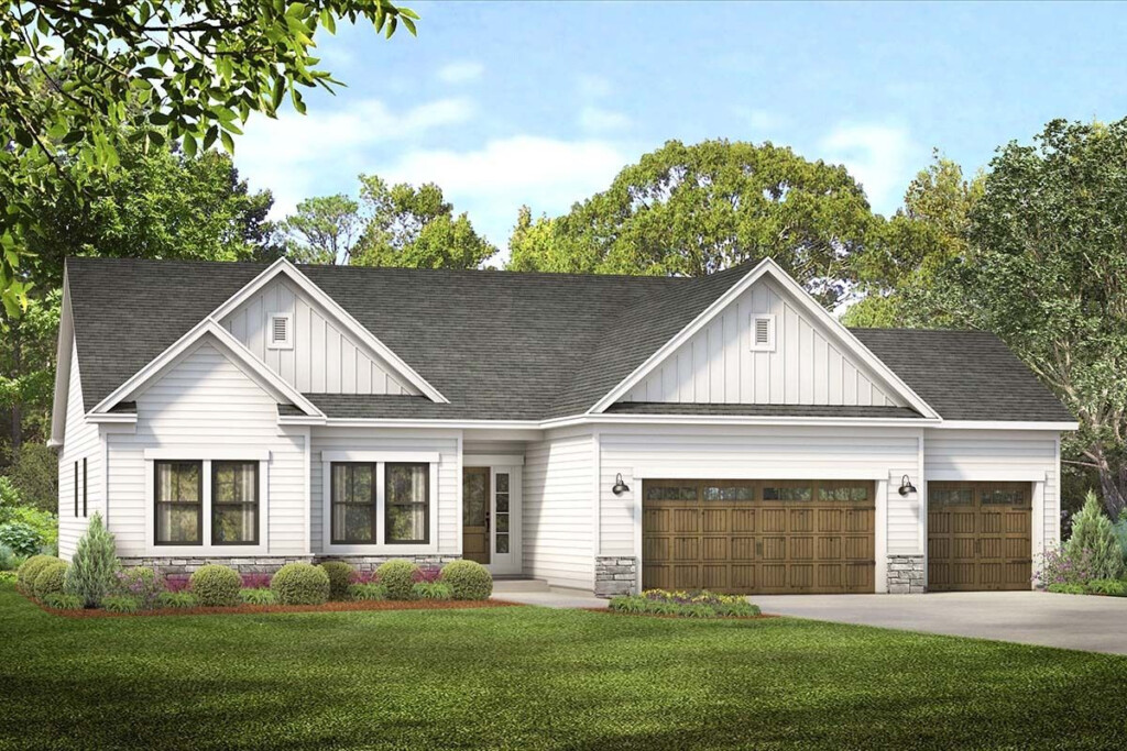 Plan 790089GLV 1 Story Craftsman Ranch style House Plan With 3 Car  - 1800 SQ FT Ranch House Plans With 3 Car Garage