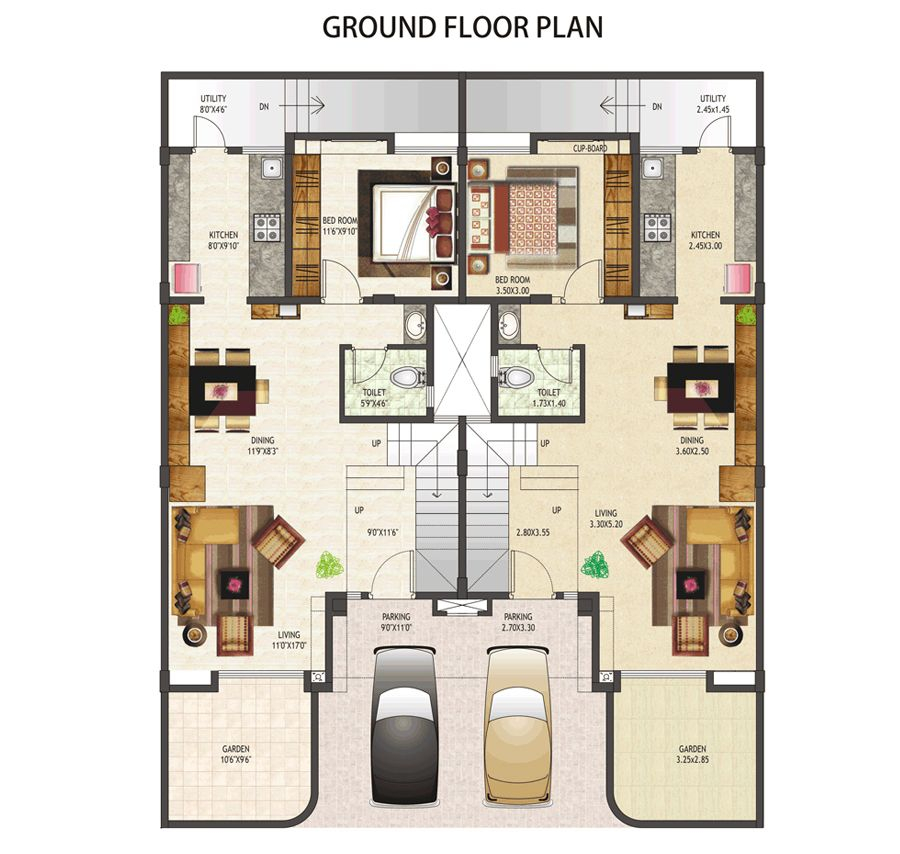 Row House Plan A Comprehensive Guide House Plans - Row House Plans In 1500 SQ FT
