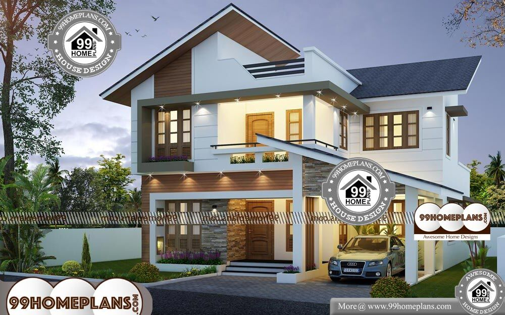 Simple Two Story House Plans With Less Expensive Gorgeous Designs - Average 2200 SQ FT Two Story House Plans Free