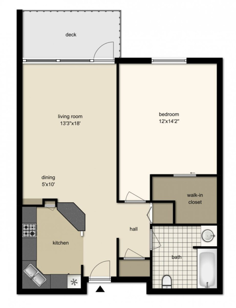 Standard One Bedroom 800 Sq Ft Trail Ridge Senior Living - 1 Bedroom 800 SQ FT House Plans