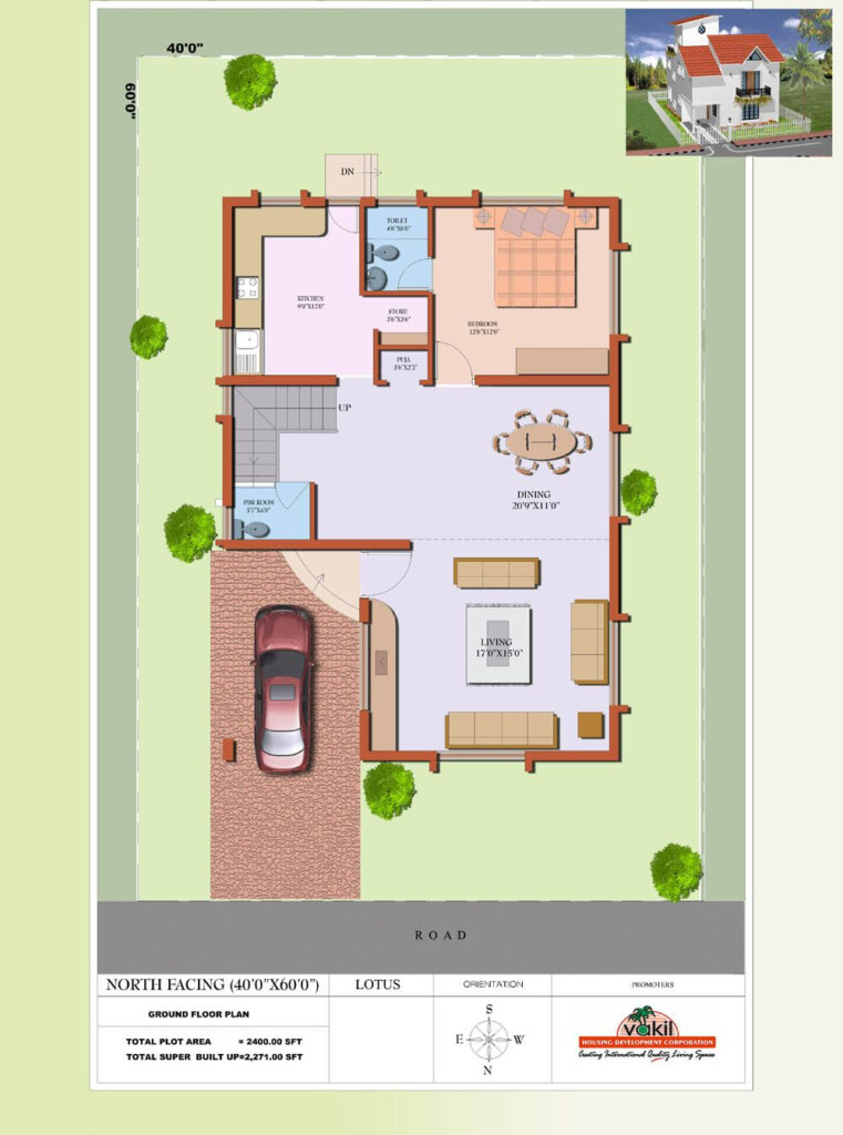 Tamil Nadu House Plan - 750 SQ FT House Plans In Tamilnadu