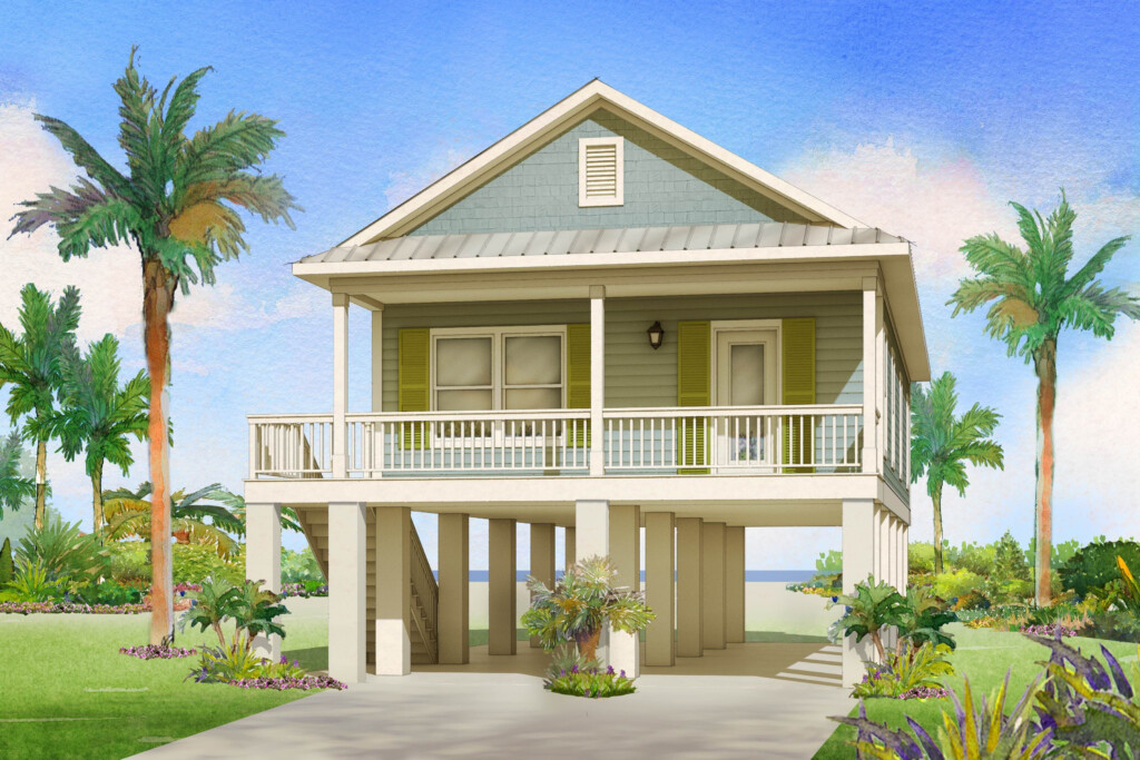 The Perfect Beach Home By Affinity Building Systems LLC The FISH  - 1000 SQ FT Beach House Plans