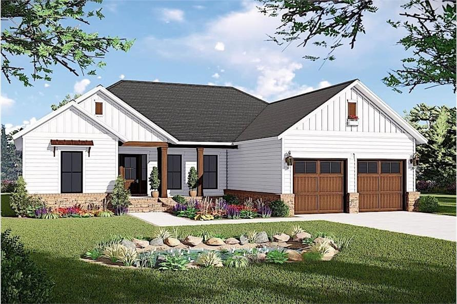 Traditional Ranch Home Plan 3 Bedrm 2 Bath 1600 Sq Ft 141 1316 - 1600 SQ FT Ranch House Plans With Garage