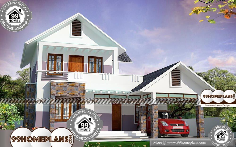 Veedu Plans And Elevations Two Story Ultra Modern Collection Designs - 1700 SQ FT Two Story House Plans